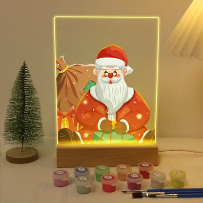 ColourMost™ LED Paint by Numbers Series #10: 'Classic Santa' (6"x8" / 15x20cm)