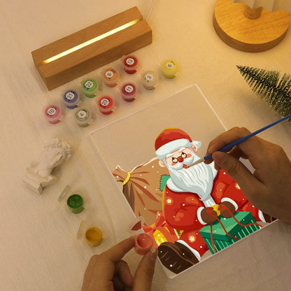 ColourMost™ LED Paint by Numbers Series #10: 'Classic Santa' (6"x8" / 15x20cm)