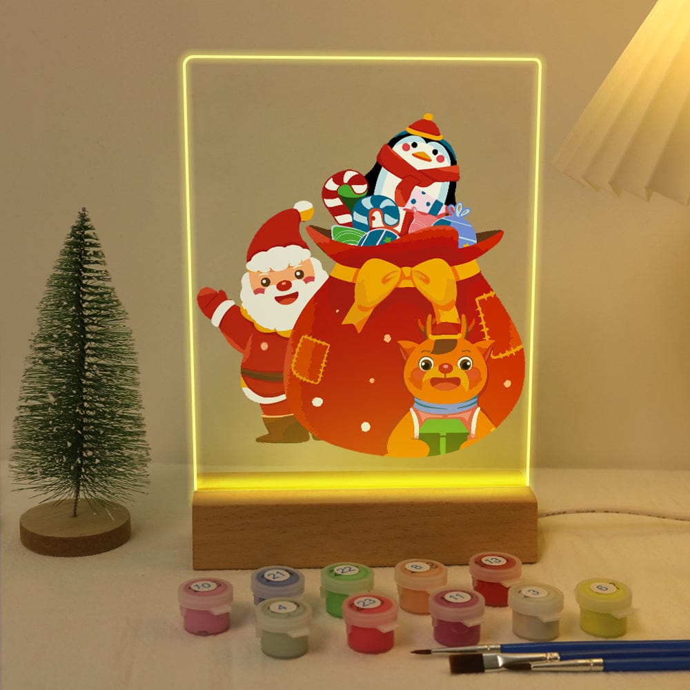 ColourMost™ LED Paint by Numbers Series #06: 'Santa’s Gift Bag' (6"x8" / 15x20cm)