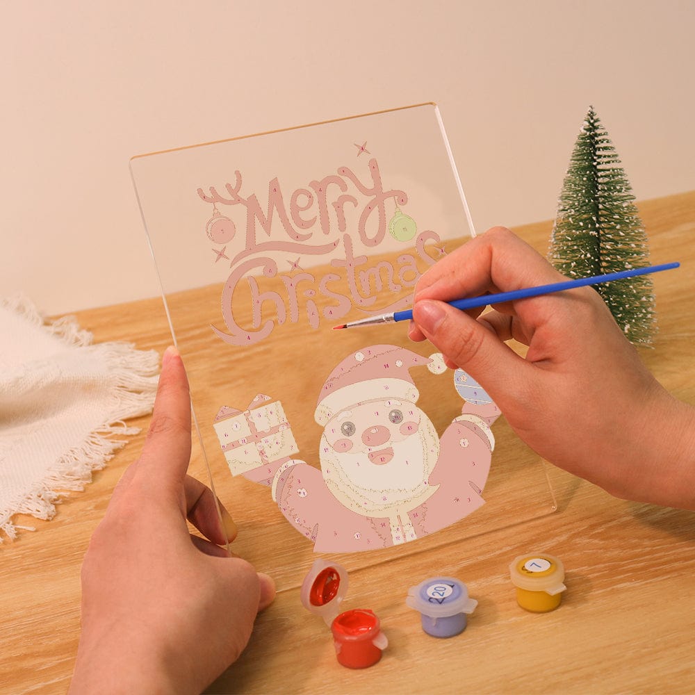 ColourMost™ LED Paint by Numbers Series #11: 'Merry Christmas Santa' (6"x8" / 15x20cm)