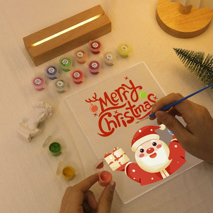 ColourMost™ LED Paint by Numbers Series #11: 'Merry Christmas Santa' (6"x8" / 15x20cm)