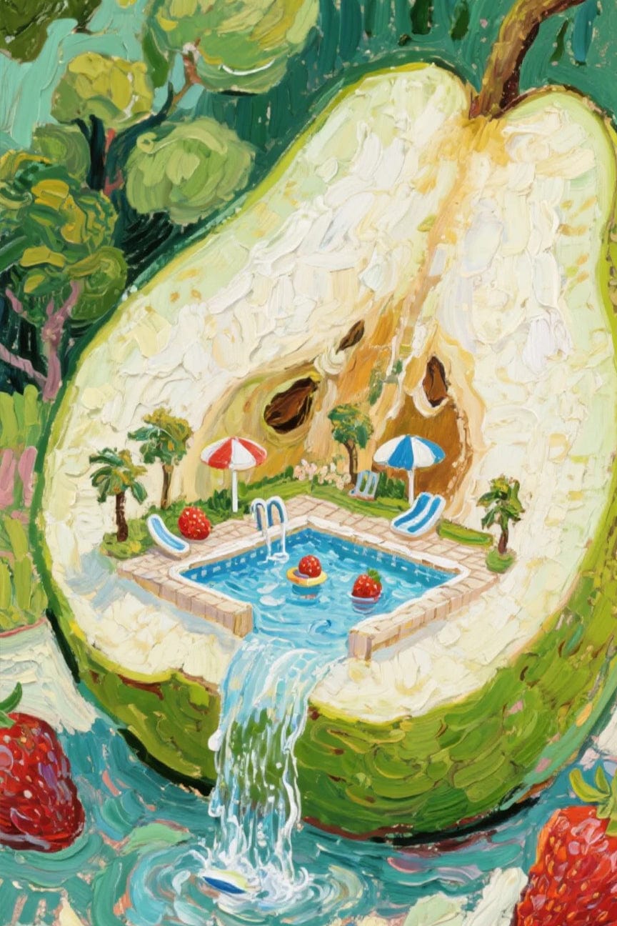 Fruit Poolside Series – Paint by Numbers Kits for Adults | Whimsical DIY Art of Summer & Imagination