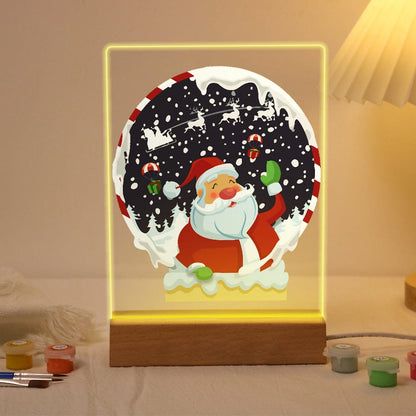 ColourMost™ LED Paint by Numbers Series #07: 'Santa Snow Globe' (6"x8" / 15x20cm)