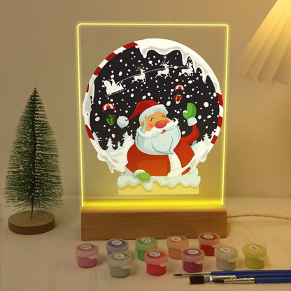 ColourMost™ LED Paint by Numbers Series #07: 'Santa Snow Globe' (6"x8" / 15x20cm)