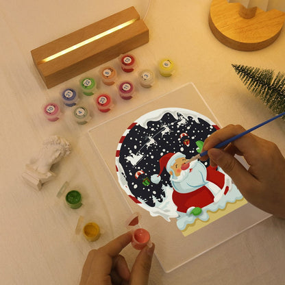 ColourMost™ LED Paint by Numbers Series #07: 'Santa Snow Globe' (6"x8" / 15x20cm)