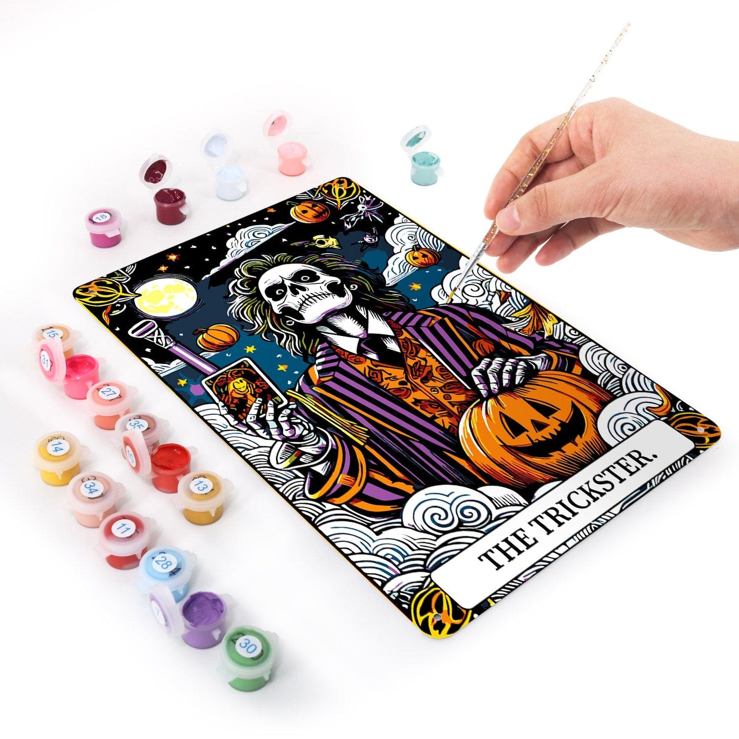 ColourMost™ Metal Bar/Posters Art Paint By Numbers- Haunted Selfie #30 (20x30cm /7.8"x11.8"）