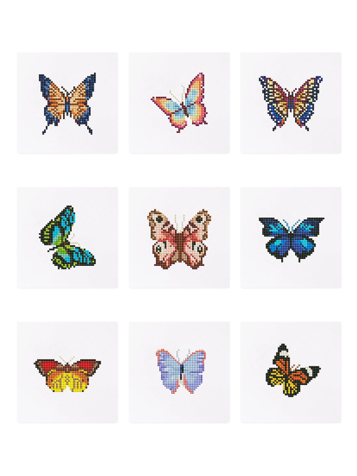 ColourMost™ Mini Diamond Painting Series #05: 'Butterfly Bliss 1' - Frameless 9-in-1 Set (6"x7" / 15x18cm)