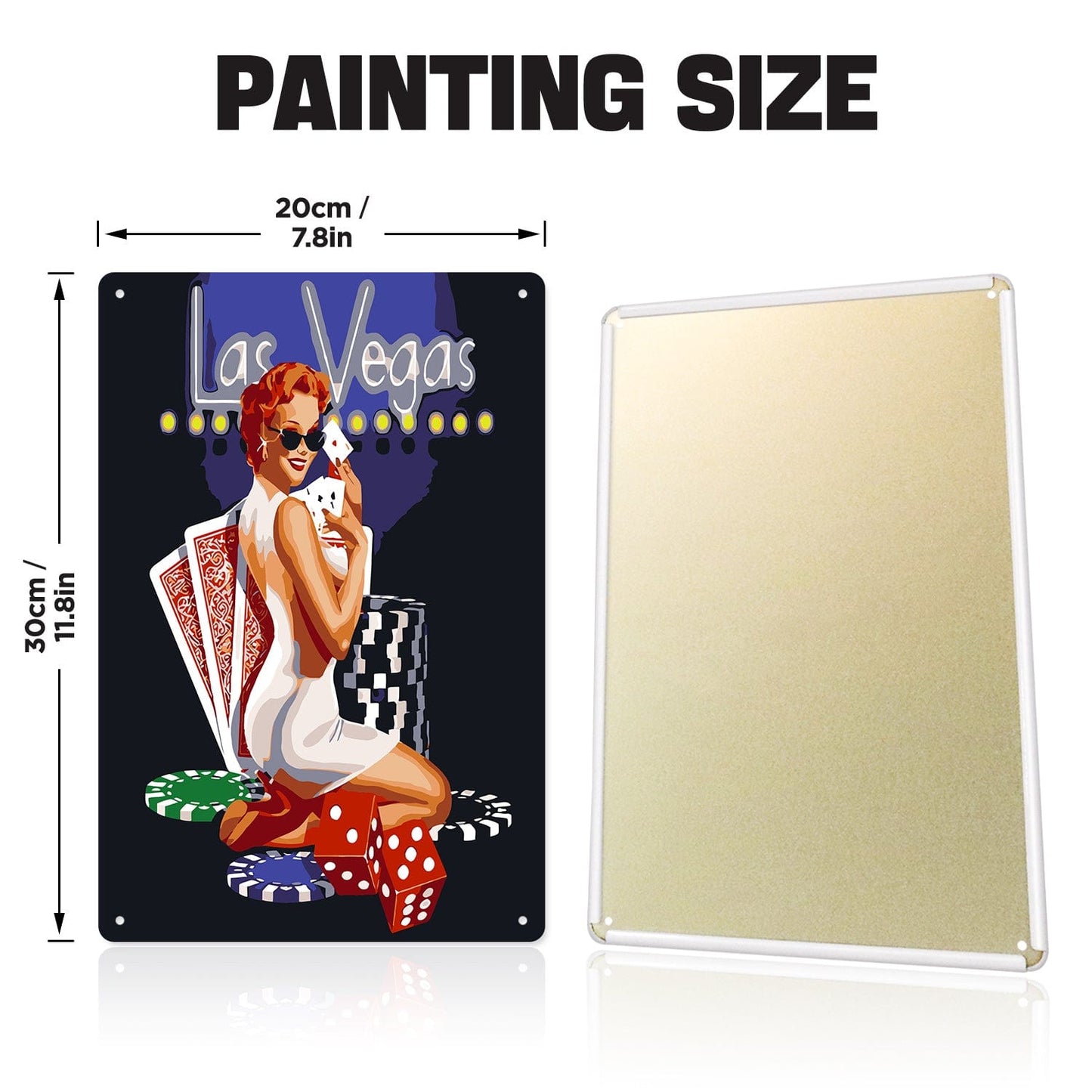 ColourMost™ Metal Bar/Posters Art Paint By Numbers- Viva Las Vegas #26 (20x30cm /7.8"x11.8"）