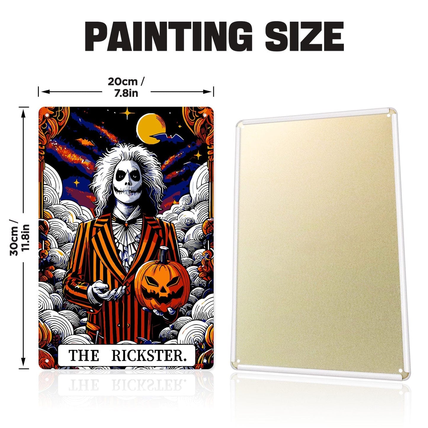 ColourMost™ Metal Bar/Posters Art Paint By Numbers- Halloween Skeleton #23 (20x30cm /7.8"x11.8"）