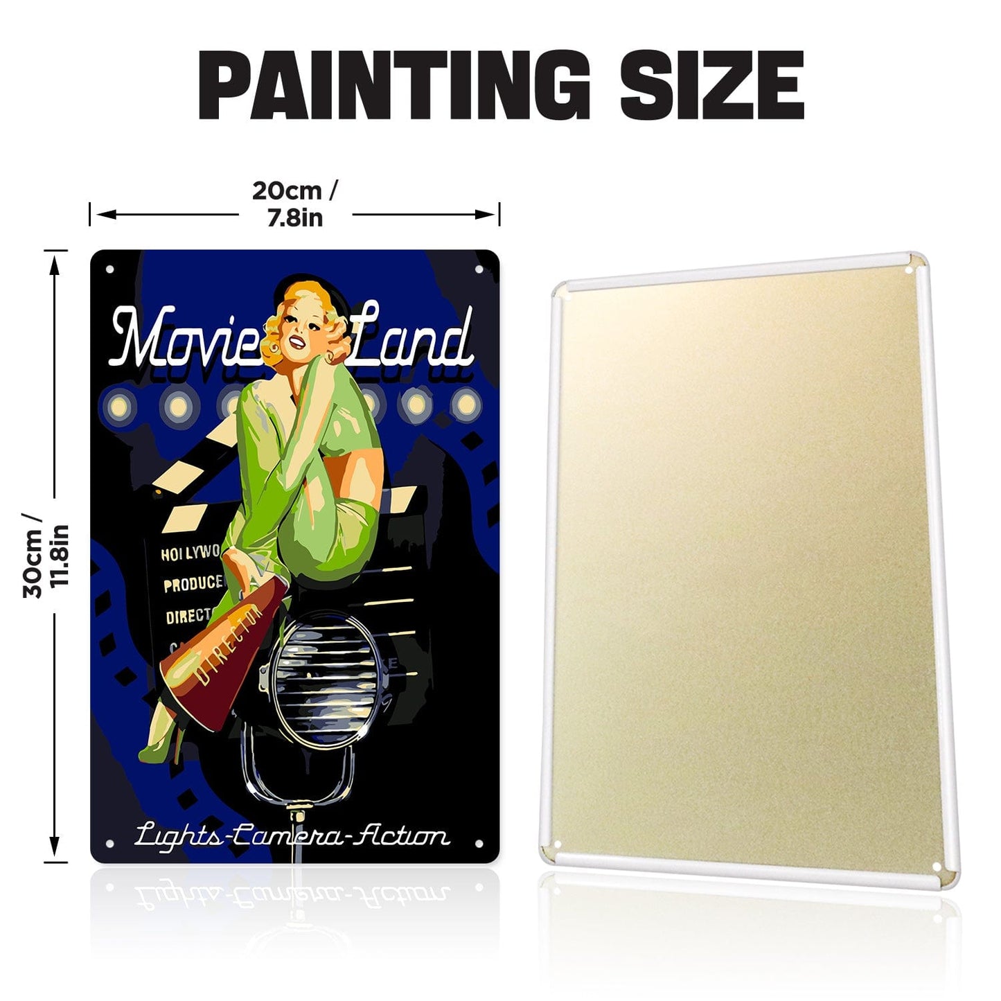 ColourMost™ Metal Bar/Posters Art Paint By Numbers- Movie Star #25 (20x30cm /7.8"x11.8"）