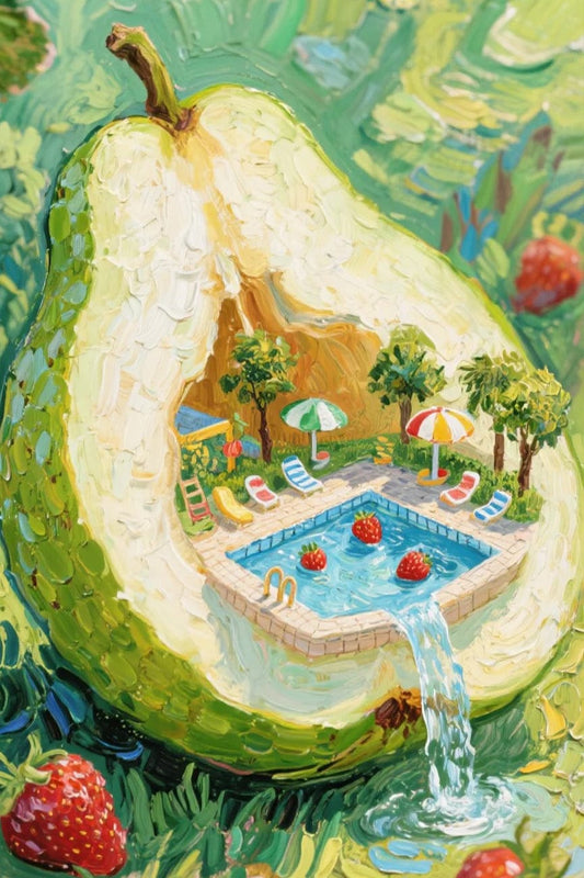 Fruit Poolside Series – Paint by Numbers Kits for Adults | Whimsical DIY Art of Summer & Imagination