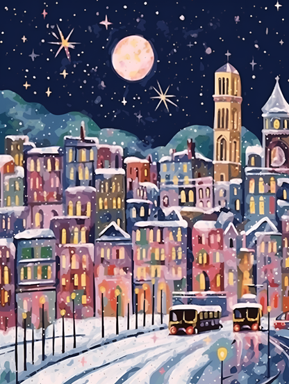 "Christmas Nights" by ColourMost™ | London #04 | Original Paint by Numbers