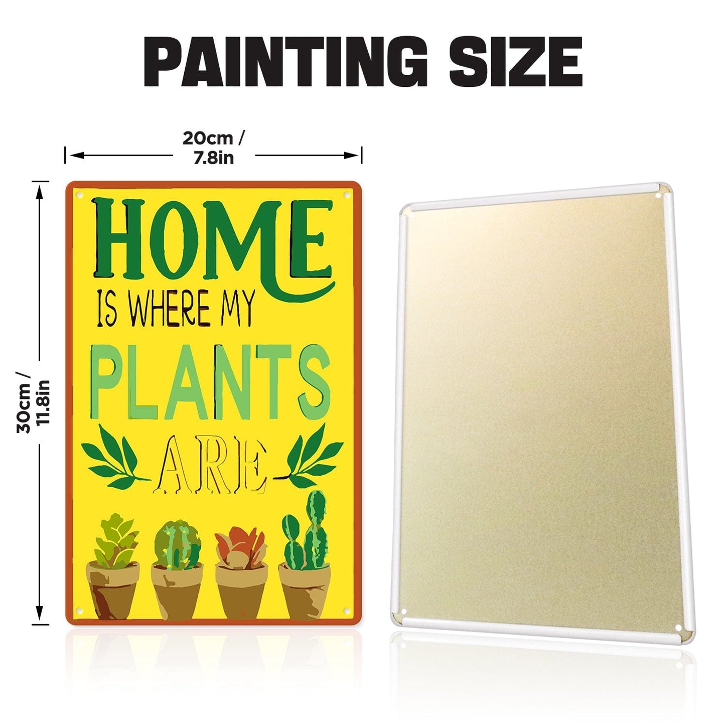 ColourMost™ Metal Bar/Posters Art Paint By Numbers- Home Is Where My Plants Are #33 (20x30cm /7.8"x11.8"）
