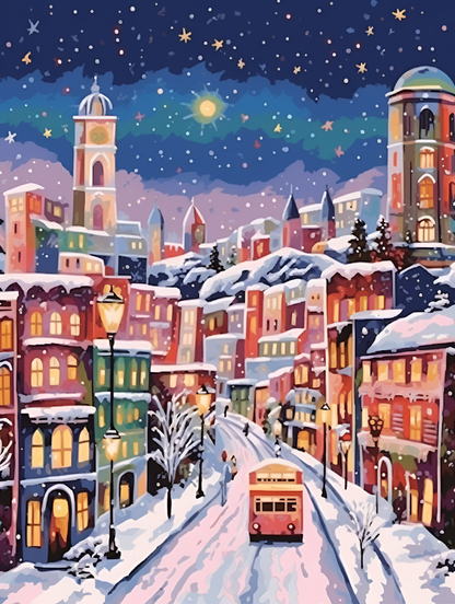 "Christmas Nights" by ColourMost™ | London #05 | Original Paint by Numbers