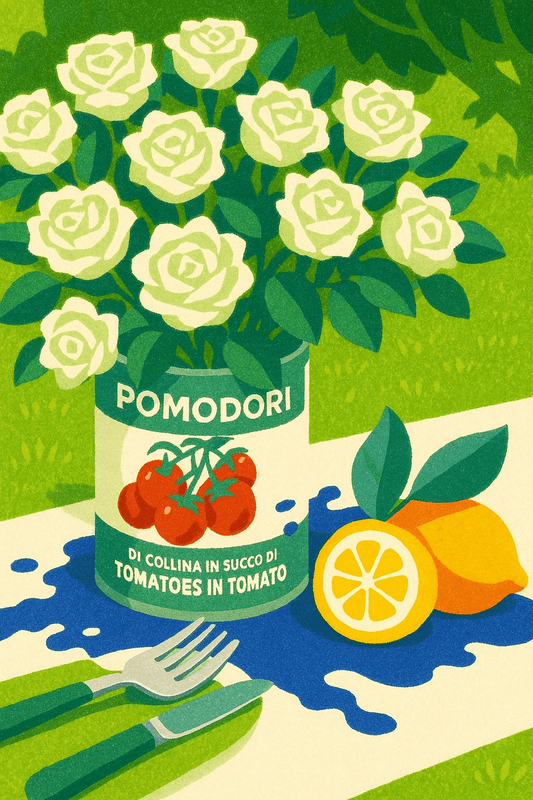 Pomodori Still Life – Paint by Numbers Kit for Adults | Retro Food-Inspired DIY Pop Art