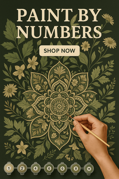 "Serenity Mandalas" Series - Botanical P251107#01 | Original Paint by Numbers | Diamond Painting (16"x20" / 40x50cm)