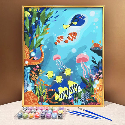 ColourMost™ DIY Painting By Numbers - 'Underwater world' (16"x20")