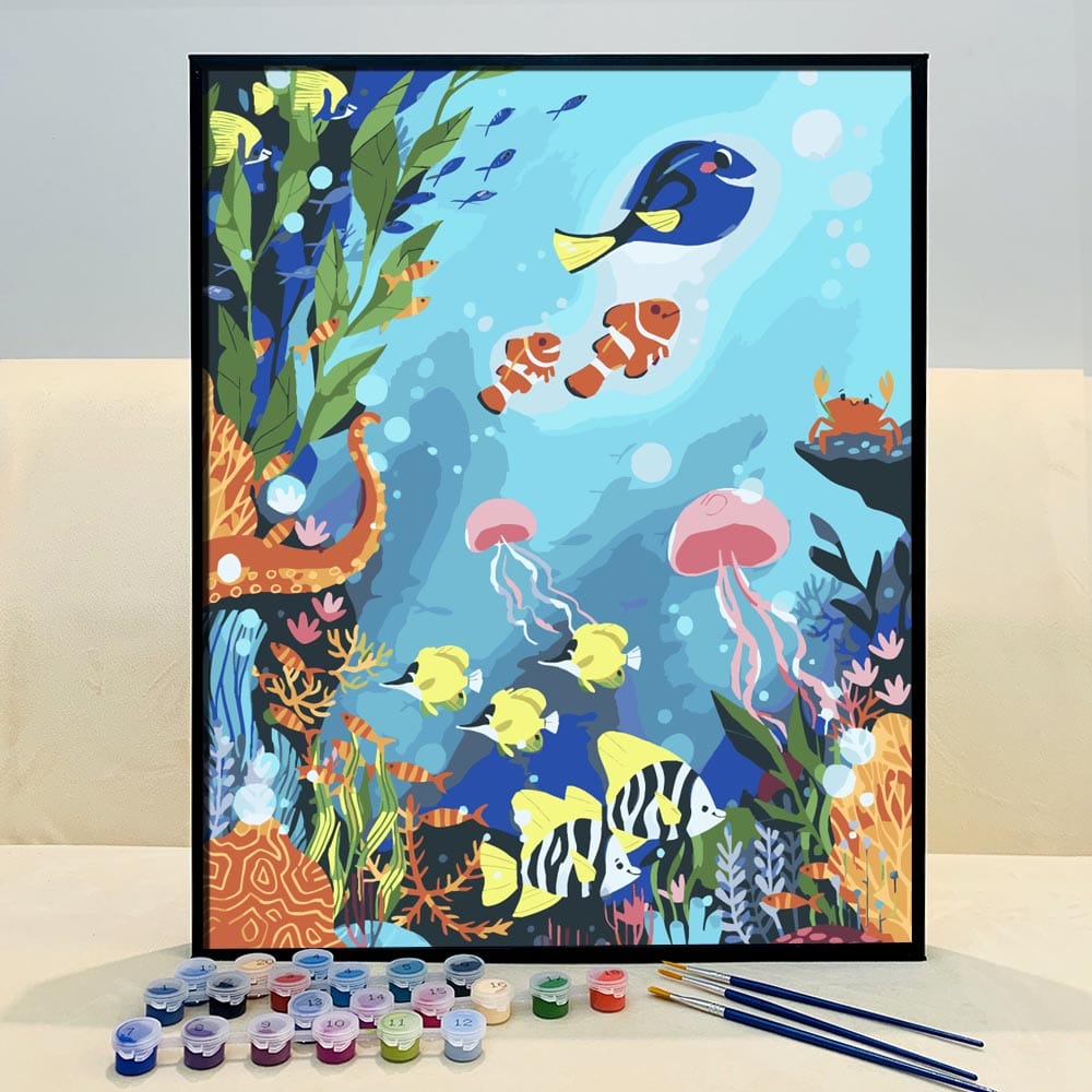 Underwater Paint By Number Kits • Paint By Number For Adults