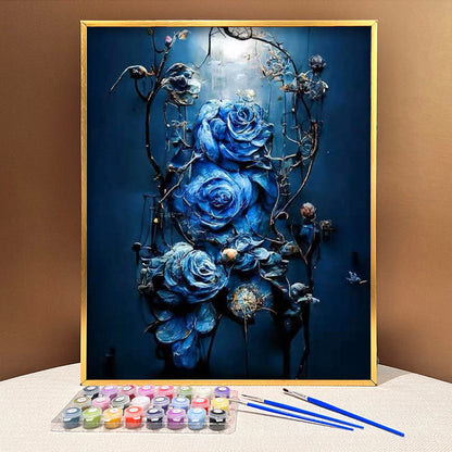 ColourMost™ DIY Painting By Numbers - Blue rose (16"x20")