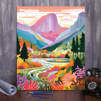 "Colorful Yosemite" Series by ColourMost™ #01 on El Capitan - 'Aplomb' | Original Paint by Numbers