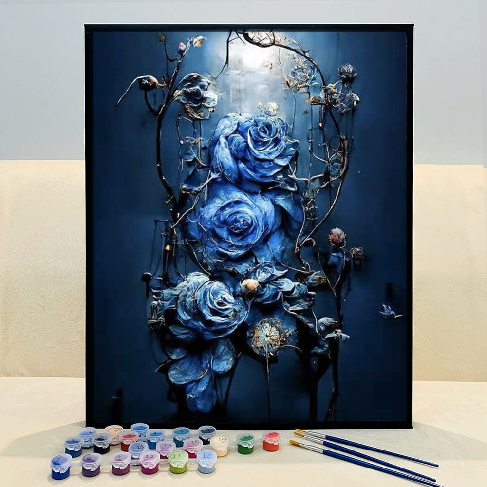 ColourMost™ DIY Painting By Numbers - Blue rose (16"x20")