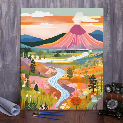 "Colorful Yellowstone" Series by ColourMost™ #10 - 'Blush' | Original Paint by Numbers (16"x20" / 40x50cm) | Also ship to UK, CA, AU, and NZ
