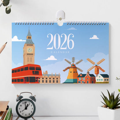 ColourMost™ 2026 Calendar Series – World Scenic Spots / Animal Series /Paint by Numbers(28.3cm x 21cm)