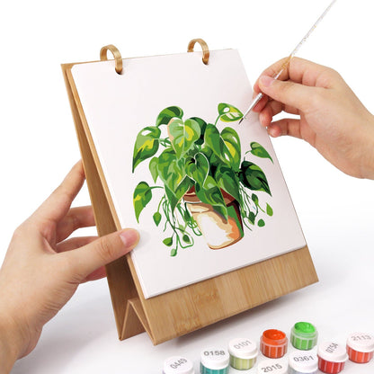 ColourMost™ 2026 Desk Calendar Series –  Plants /Paint by Numbers(18.2cm x 22.5cm)