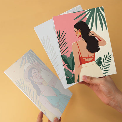 Mini Paint by Numbers Kit – Tropical Muse | 6 Canvas Panels