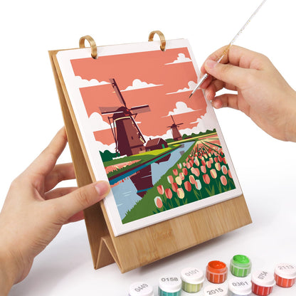 ColourMost™ 2027 Desk Calendar Series –  Wanderlust /Paint by Numbers(18.2cm x 22.5cm)
