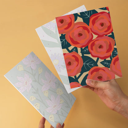 Mini Paint by Numbers Kit - Blooming Patterns ｜6 Canvas Panels