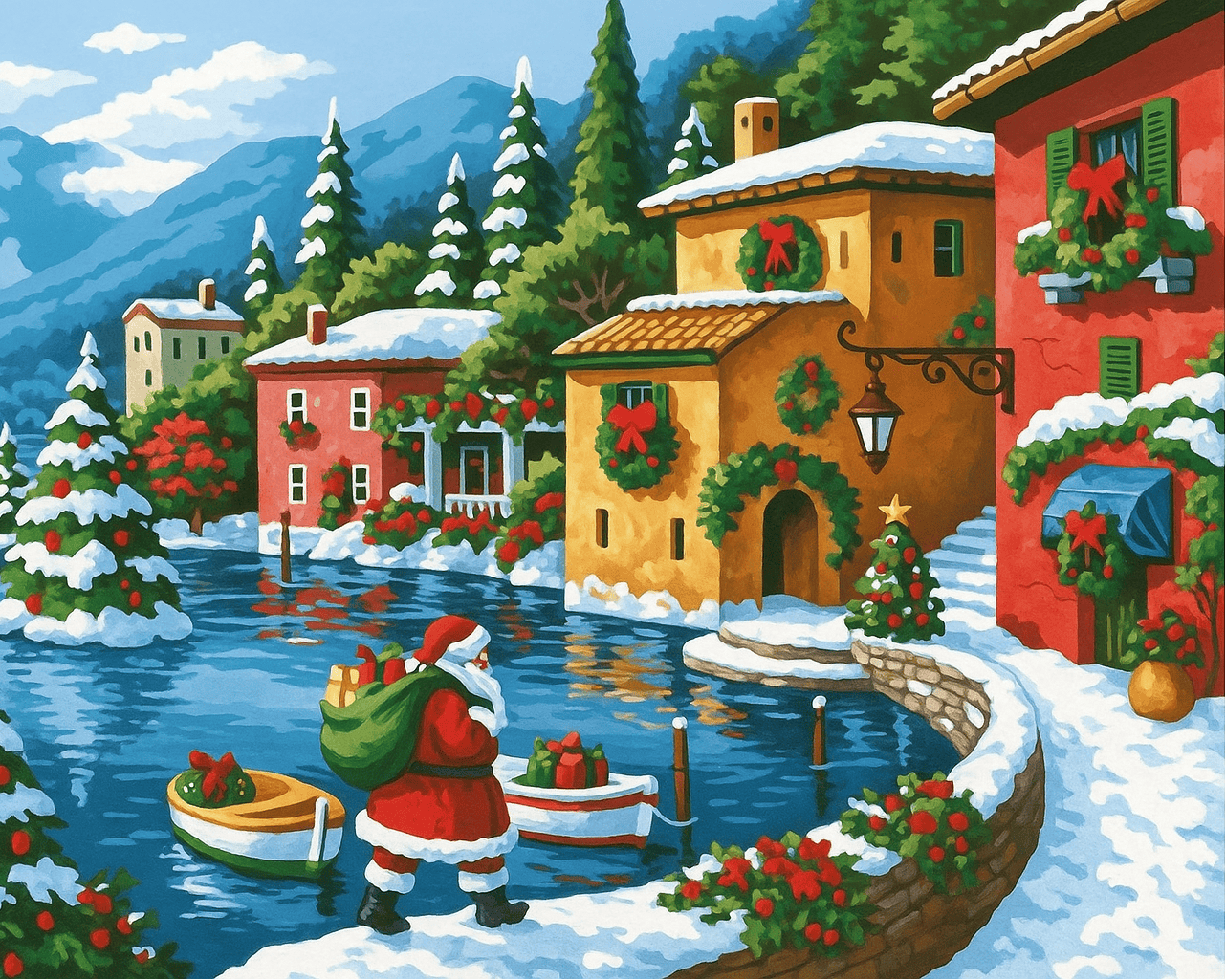 "Christmas Lakeside" by ColourMost™ | Original Paint by Numbers