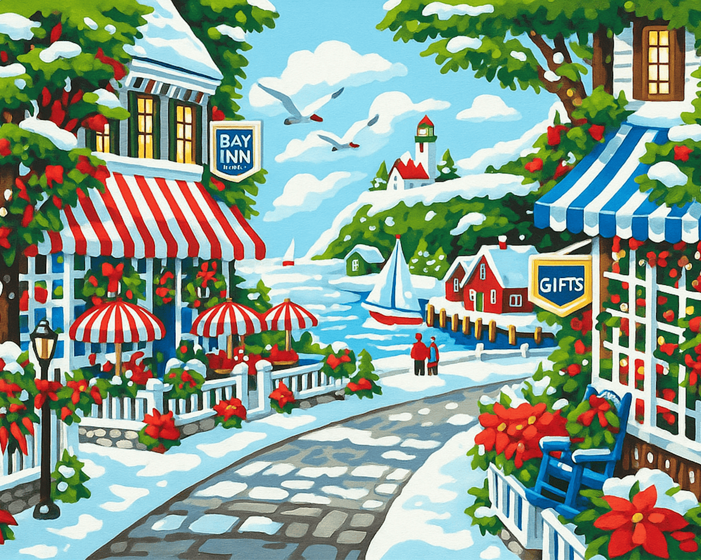 "Christmas Bay Village" by ColourMost™ | Original Paint by Numbers