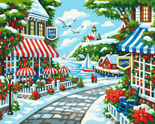 "Christmas Bay Village" by ColourMost™ | Original Paint by Numbers