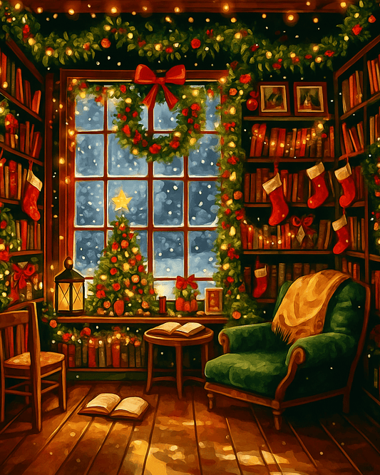 "Christmas Reading Nook" by ColourMost™ | Original Paint by Numbers