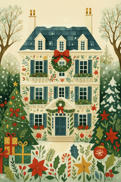 "Blossom Manor" Series - P251109#12 | Original Paint by Numbers (16"x24" / 40x60cm)