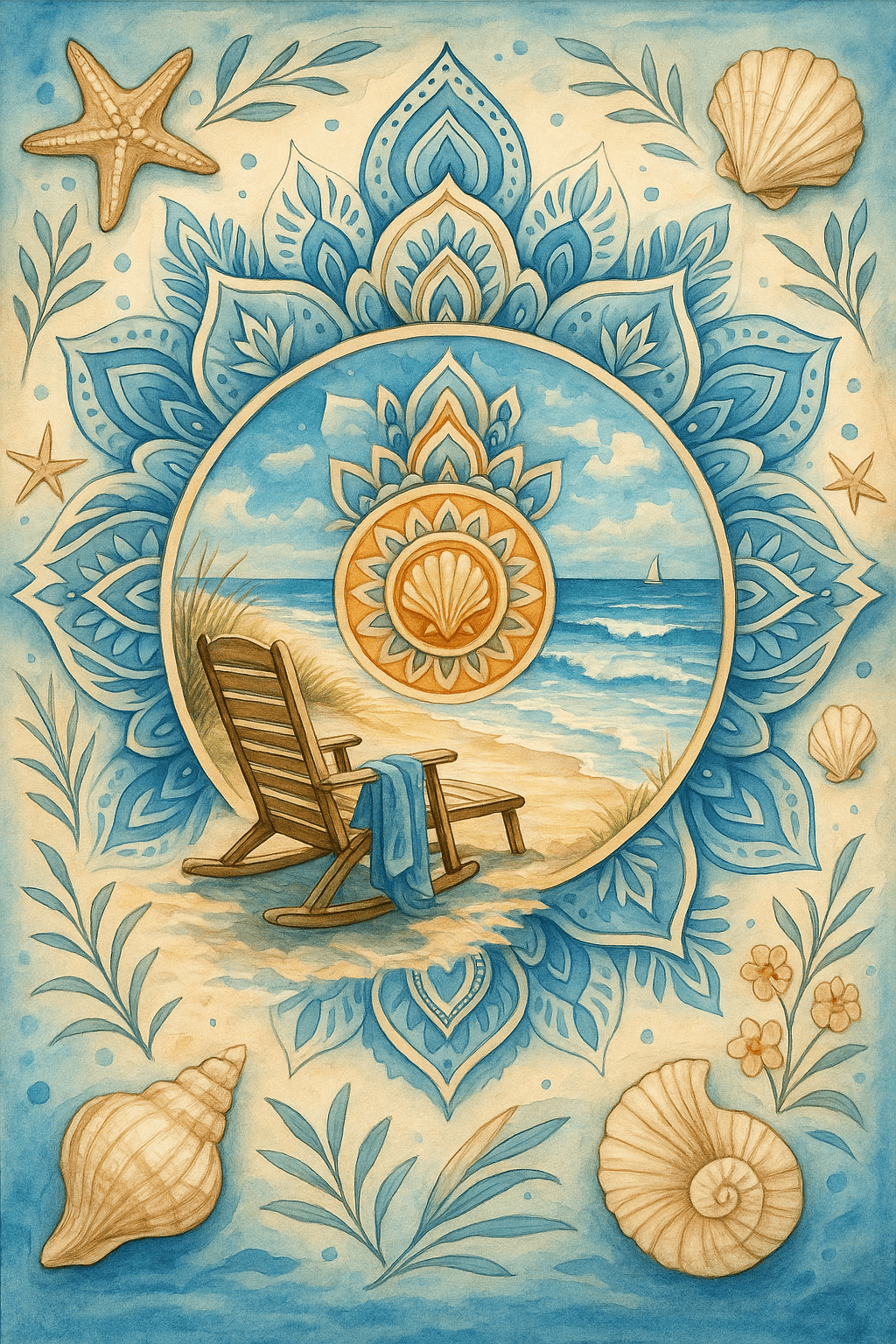 "Serenity Mandalas" Series - P251112#01 | Original Paint by Numbers | Diamond Painting (16"x20" / 40x50cm)