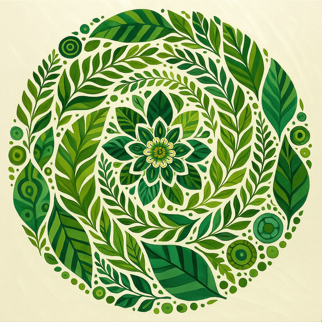 "Serenity Mandalas" Series - Botanical P251112#01 | Original Paint by Numbers | Diamond Painting (16"x16" / 40x40cm)