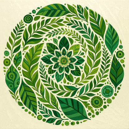 "Serenity Mandalas" Series - Botanical P251112#01 | Original Paint by Numbers | Diamond Painting (16"x16" / 40x40cm)