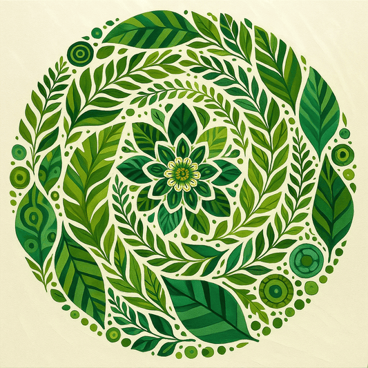 "Serenity Mandalas" Series - Botanical P251112#01 | Original Paint by Numbers | Diamond Painting (16"x16" / 40x40cm)