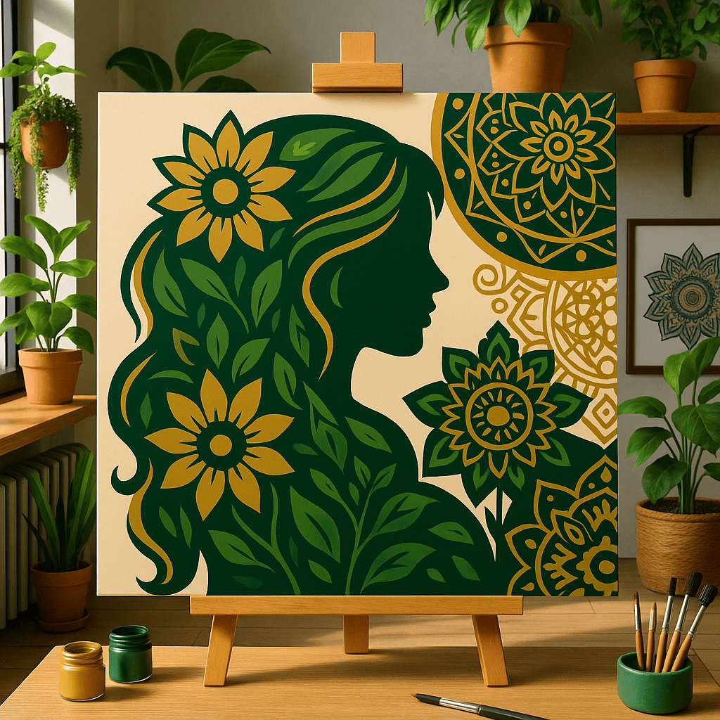 "Serenity Mandalas" Series - Self-care P251115#01 | Original Paint by Numbers | Diamond Painting (16"x16" / 40x40cm)