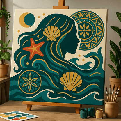 "Serenity Mandalas" Series - Self-care P251115#01 | Original Paint by Numbers | Diamond Painting (16"x16" / 40x40cm)