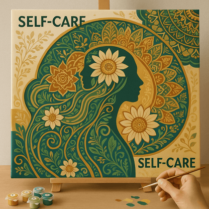 "Serenity Mandalas" Series - Self-care Z251115#02 | Original Paint by Numbers | Diamond Painting (16"x16" / 40x40cm)