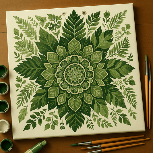 "Serenity Mandalas" Series - Botanical P251115#03 | Original Paint by Numbers | Diamond Painting (16"x16" / 40x40cm)
