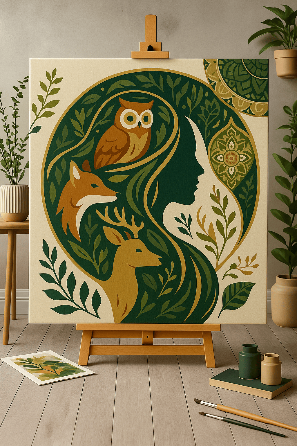 "Serenity Mandalas" Series - Forrest Goddess P251118#01 | Original Paint by Numbers | Diamond Painting (40x40cm or 40x50cm)