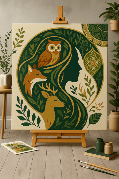 "Serenity Mandalas" Series - Forrest Goddess P251118#01 | Original Paint by Numbers | Diamond Painting (40x40cm or 40x50cm)