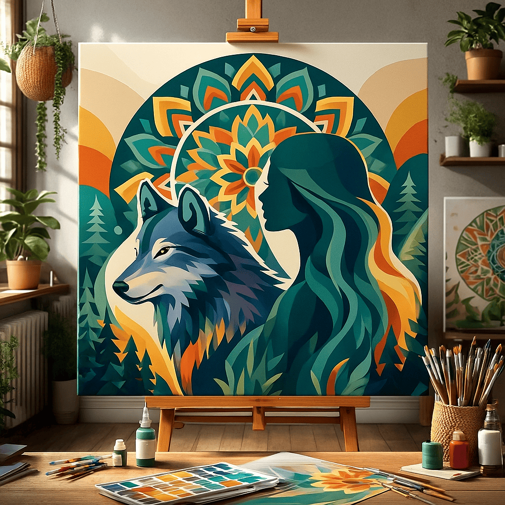 "Serenity Mandalas" Series - Forrest Goddess P251118#01 | Original Paint by Numbers | Diamond Painting (40x40cm or 40x50cm)