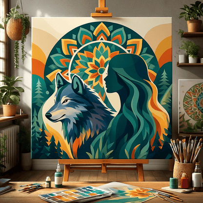 "Serenity Mandalas" Series - Forrest Goddess P251118#01 | Original Paint by Numbers | Diamond Painting (40x40cm or 40x50cm)