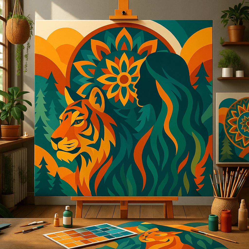 "Serenity Mandalas" Series - Forrest Goddess P251118#01 | Original Paint by Numbers | Diamond Painting (40x40cm or 40x50cm)