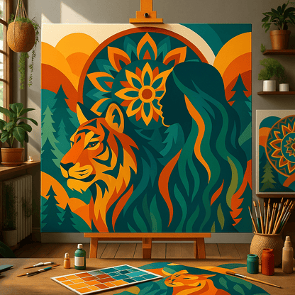 "Serenity Mandalas" Series - Forrest Goddess P251118#01 | Original Paint by Numbers | Diamond Painting (40x40cm or 40x50cm)